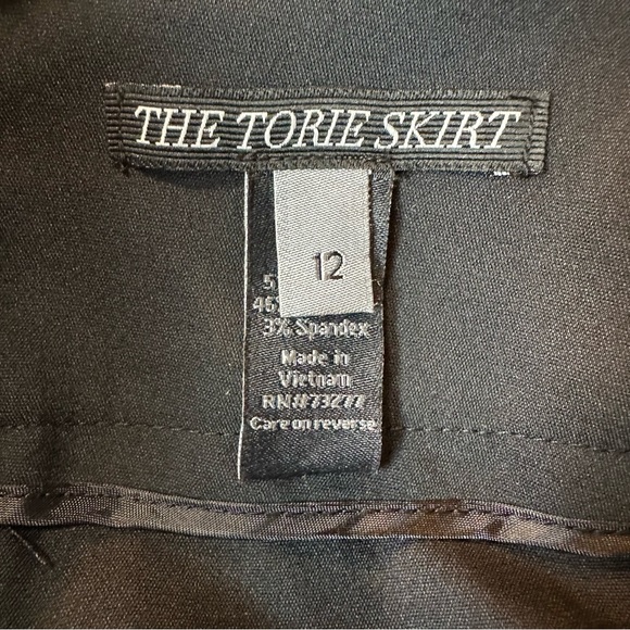 The Torie Skirt black midi skirt with zip back size 12 - Picture 4 of 6